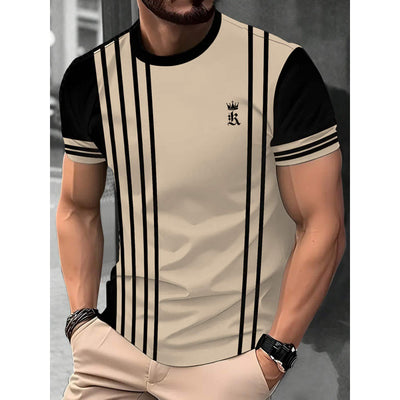 Camiseta Manga Corta Casual Ejecutiva con Impresión 3D Digital - Image 3