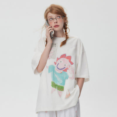 Playera Estampada con Diseño Graffiti Cartoon para Mujer - Image 2