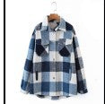 Chaqueta Tweed Cuadros para Mujer con Bolsillos y Botones - Image 14