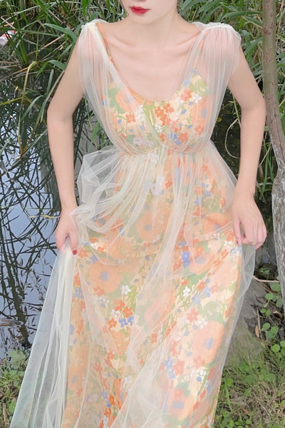Vestido Hada de Malla con Patchwork Estampado - Image 4