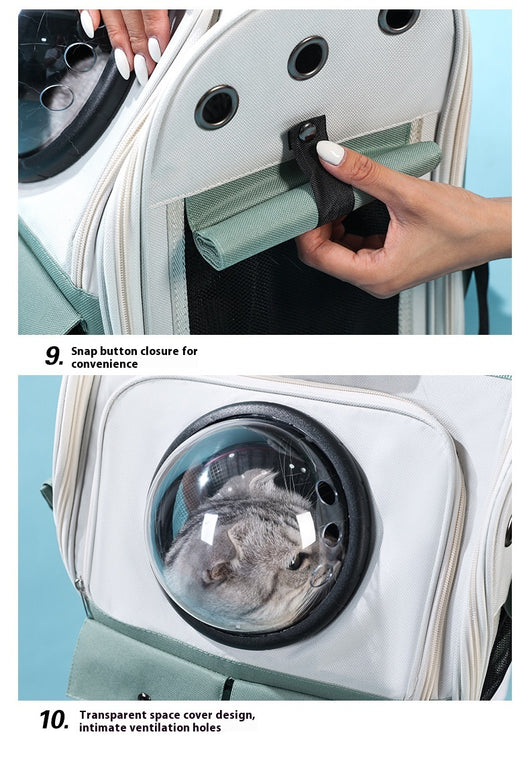 Mochila Transportadora Espacial para Gatos - Gran Capacidad Portátil - Image 28