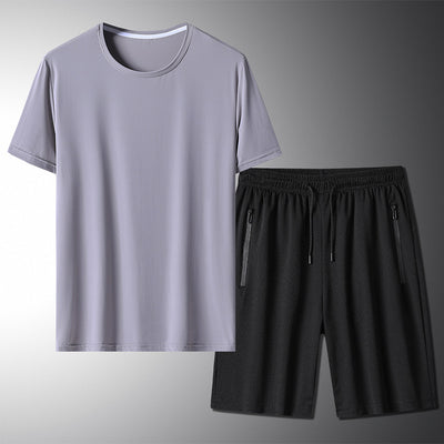 Conjunto Deportivo de Verano para Hombre - Camiseta y Pantalones Cortos en Seda de Hielo - Image 5