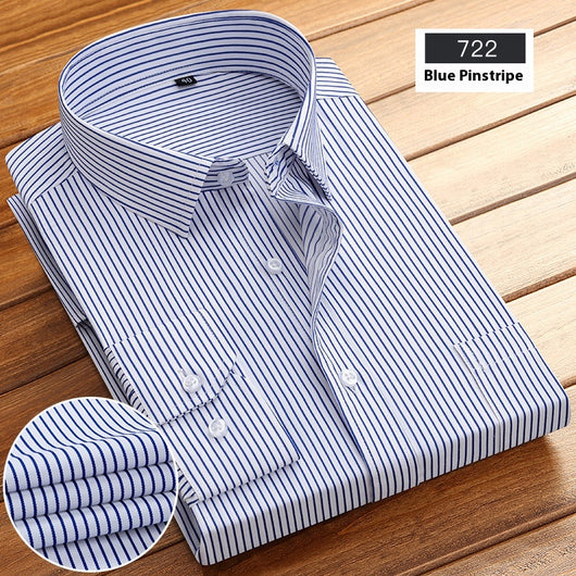 Camisa Ejecutiva a Rayas para Hombre - Manga Larga Primavera Otoño - Image 12