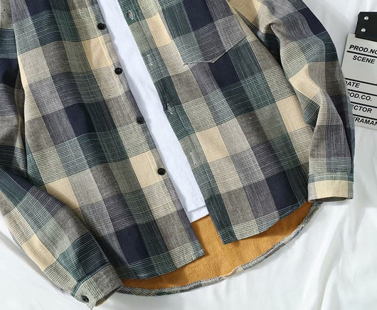 Camisa de Cuadros Térmica para Hombre con Forro de Polar - Image 46
