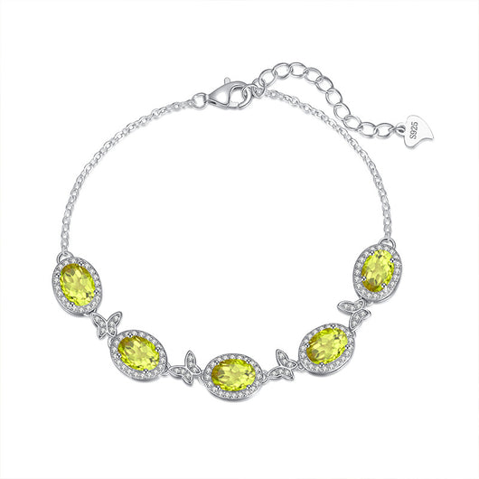 Pulsera de Plata 925 con Cristal Natural y Mariposa Incrustada - Image 9