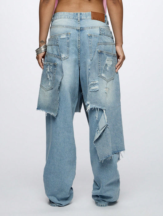 Jeans Rotos Hip Hop Oversized de Moda Urbana - Image 12