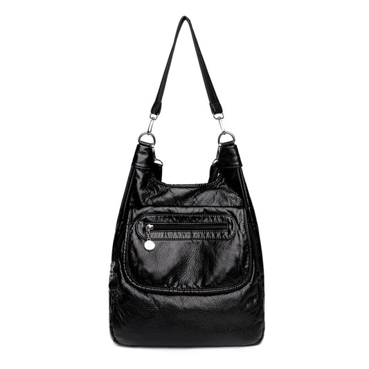 Mochila de Cuero Lavable Multifuncional de Gran Capacidad - Image 2