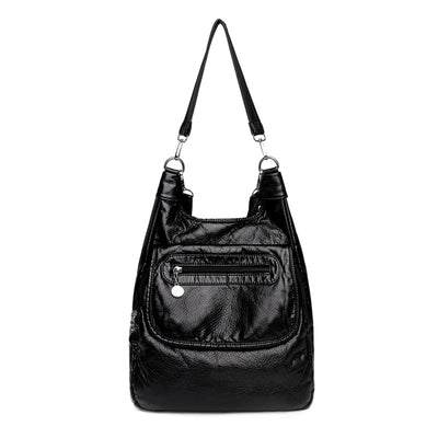 Mochila de Cuero Lavable Multifuncional de Gran Capacidad - Image 2
