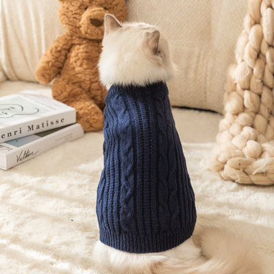 Suéter Cálido para Gatos y Mascotas - Diseño Liso Antibolitas - Image 3