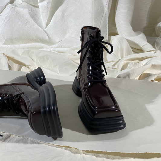 Botas Martin para Mujer con Punta Cuadrada y Suela Gruesa - Image 2
