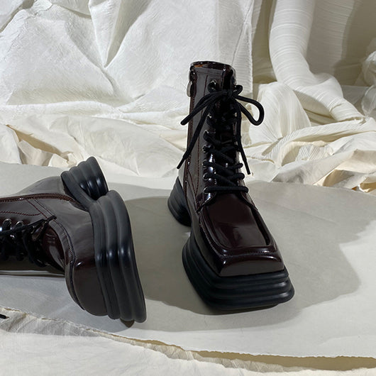 Botas Martin para Mujer con Punta Cuadrada y Suela Gruesa - Image 2