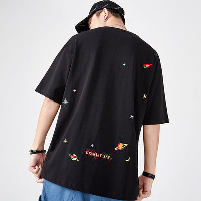 Playera Bordada Cielo Estrellado de Manga Corta - Image 7