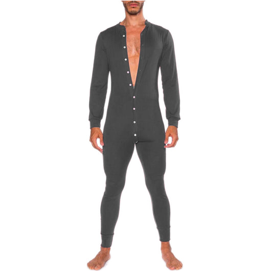 Jumpsuit Entallado de Color Liso para Casa y Relajación - Image 3