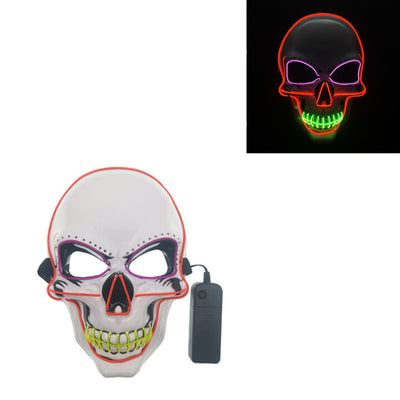 Máscara Calavera LED Resplandeciente con Líneas de Neón - Image 5
