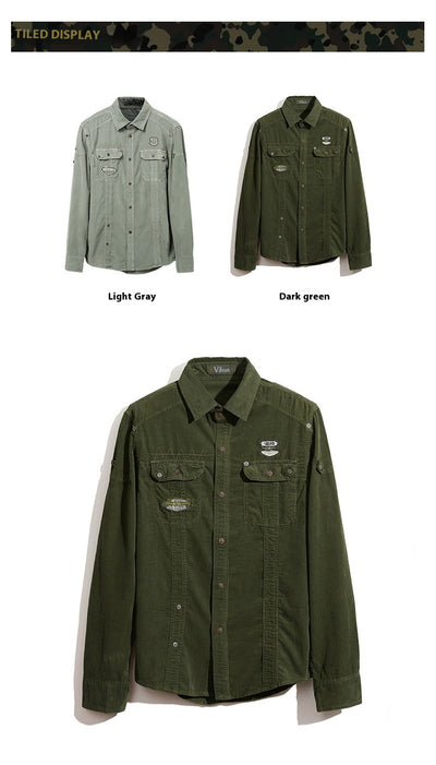 Camisa de Trabajo Talla Grande para Hombre - Algodón Manga Larga Deportiva - Image 10
