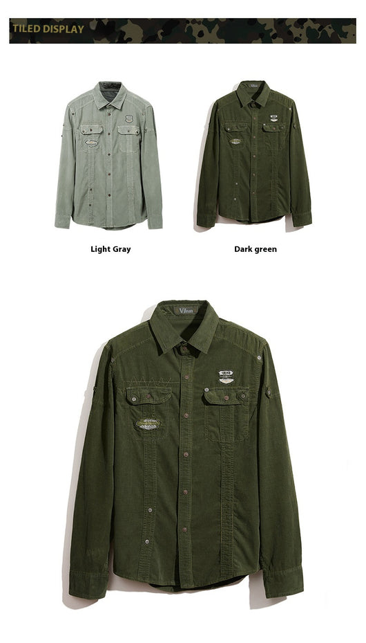 Camisa de Trabajo Talla Grande para Hombre - Algodón Manga Larga Deportiva - Image 10