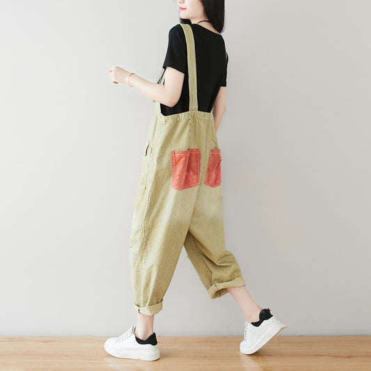 Enterizo Harem Denim Retro Talla Grande para Mujer - Image 2