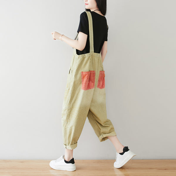 Enterizo Harem Denim Retro Talla Grande para Mujer