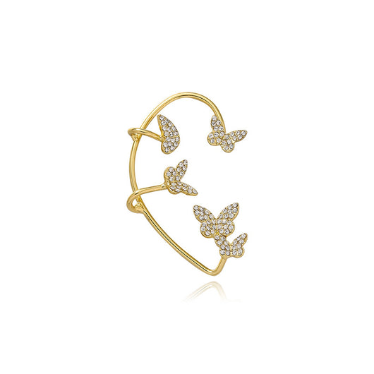 Aretes Mariposa de Diamantes Completos - Diseño Elegante sin Perforación - Image 14