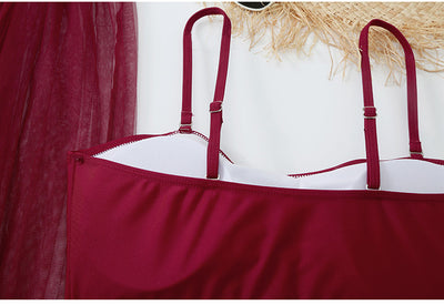 Traje de Baño Bikini Talla Grande con Falda de Gasa - Image 12