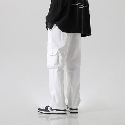 Pantalón Cargo Corduroy Holgado Multibolsillos de Corte Recto - Image 7