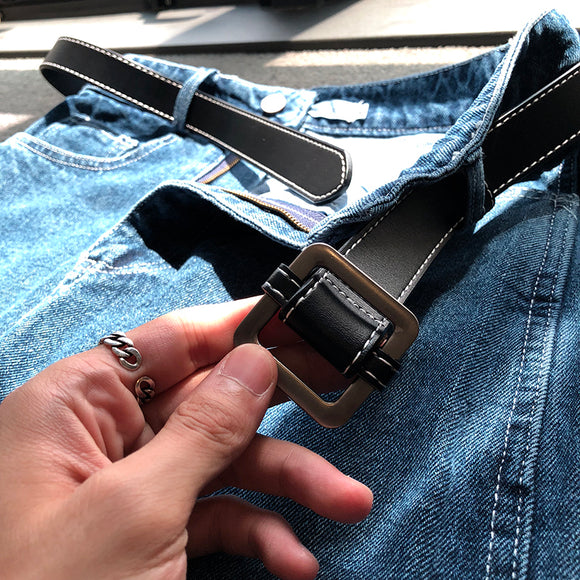 Cinturón Negro Casual Versátil para Hombre