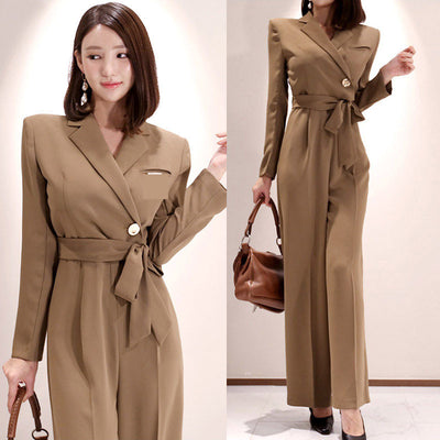 Jumpsuit Elegante de Manga Larga para Mujer - Diseño Ajustado y Sofisticado