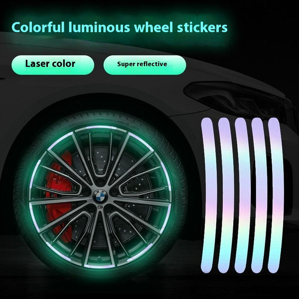 Pegatinas Luminosas de Advertencia Arcoíris para Auto