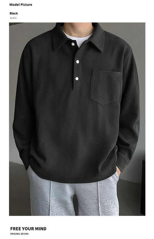 Camisa Casual Retro Americana de Corte Clásico - Image 11