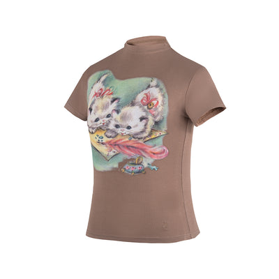 Playera para Gato con Estampado de Tinta Blanca sin Pegamento - Tres Colores - Image 7