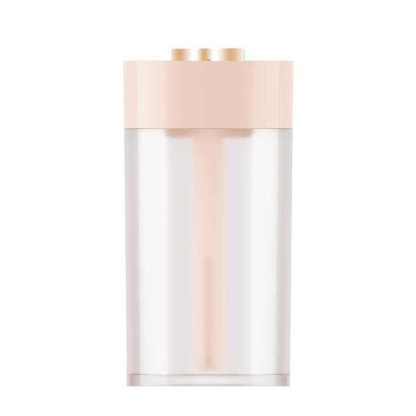 White and clear cylindrical car air humidifier with a gold top accent, designed for in-car air hydration. - Image 5