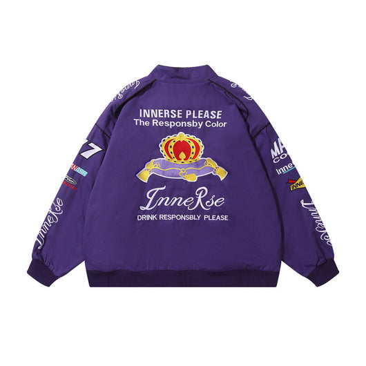 Chaqueta Deportiva Suelta Sin Cuello con Cierre - Estilo Béisbol Negro - Image 18