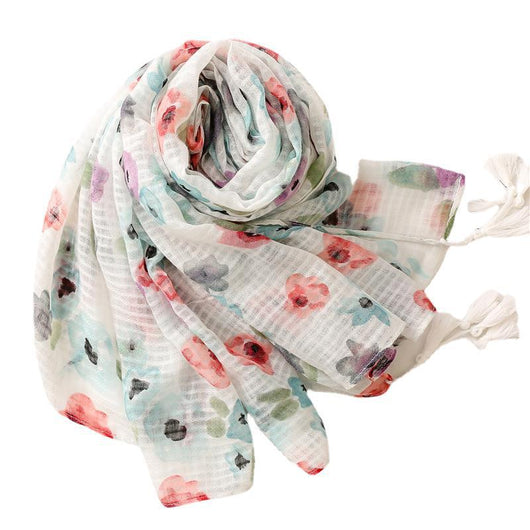 Pañuelo Protector Solar de Algodón y Lino para Mujer - Image 5