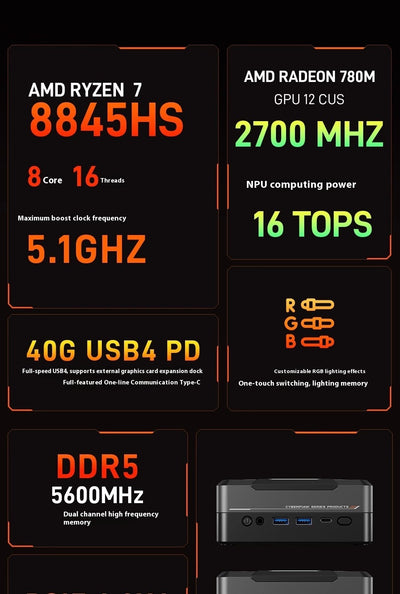 Computadora Gaming de Alto Rendimiento Dual-Red 8 Núcleos para 4K - Image 11