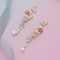 Aretes Mariposa Floral Desmontables con Circonitas Multicolor y Perla