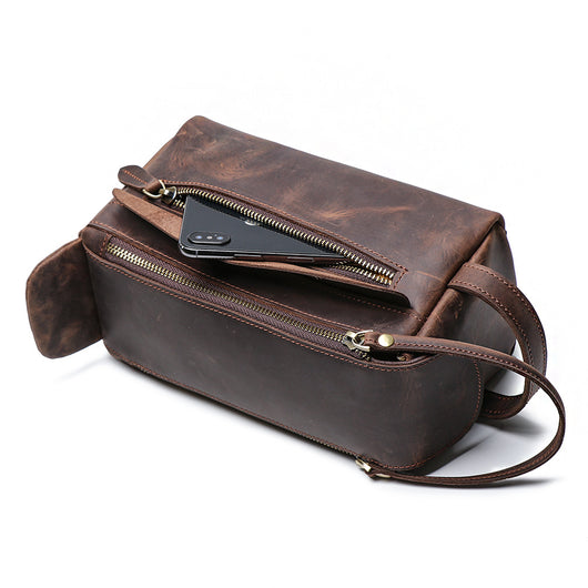 Bolsa Multifuncional de Cuero Estilo Retro para Hombre - Image 26