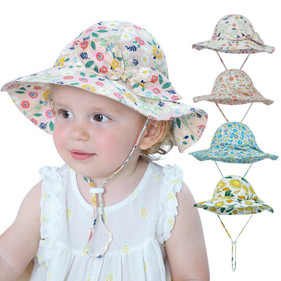 Gorro de Bebé Verano Algodón Floral Estilo Europeo - Image 13