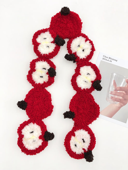 Bufanda Navideña Otoño-Invierno con Diseño de Manzana Tejida - Image 16