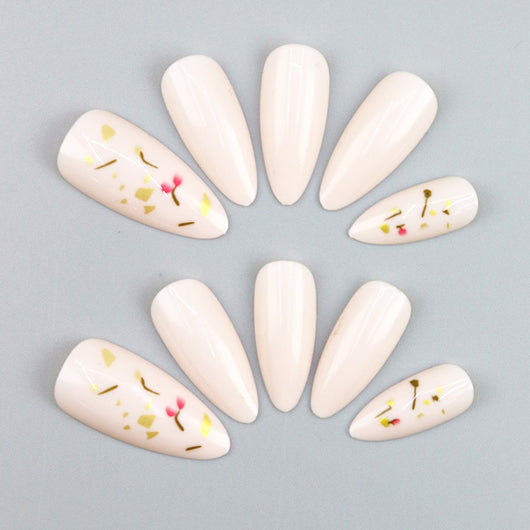 Parches de Uñas Dorado Retro con Fragmentos de Lámina - Armor Fashion - Image 3