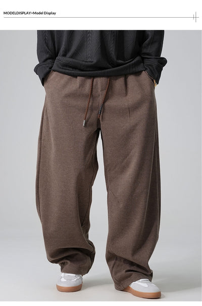 Pantalones Casuales Holgados con Cordón Ajustable y Forro Polar - Image 14