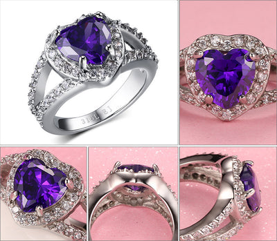 Anillo de Acero Titanio con Piedra Incrustada para Mujer - Diseño Moderno - Image 6