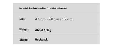 Mochila de Cuero Crazy Horse Estilo Retro para Hombre - Image 6