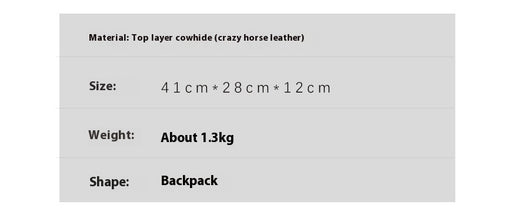 Mochila de Cuero Crazy Horse Estilo Retro para Hombre - Image 6