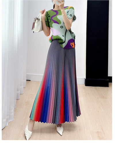 Pantalón Ancho Plisado Degradado Efecto Reductor - Versátil y Moderno - Image 16