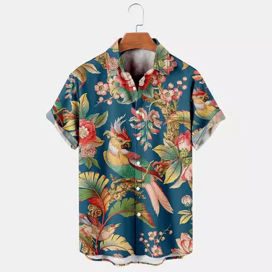 Camisa Hawaiana Estampada Casual para Hombre - Perfecta para Vacaciones - Image 3