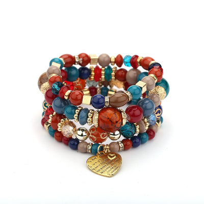 Pulsera de Cristal Cuarzo Melocotón con Corazón - Joya Elegante para Mujer - Image 4
