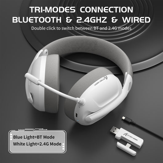 Auriculares Gaming Inalámbricos Bluetooth Multimodo con Micrófono