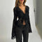 Blusa de Gasa Elegante Semitransparente Ajustada para Mujer