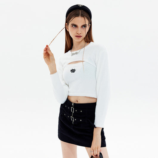 Conjunto de Dos Piezas: Blusa Manga Larga con Tirantes Ajustables - Image 2