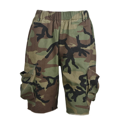 Shorts Casuales Camuflado con Bolsillos Múltiples para Mujer - Image 3